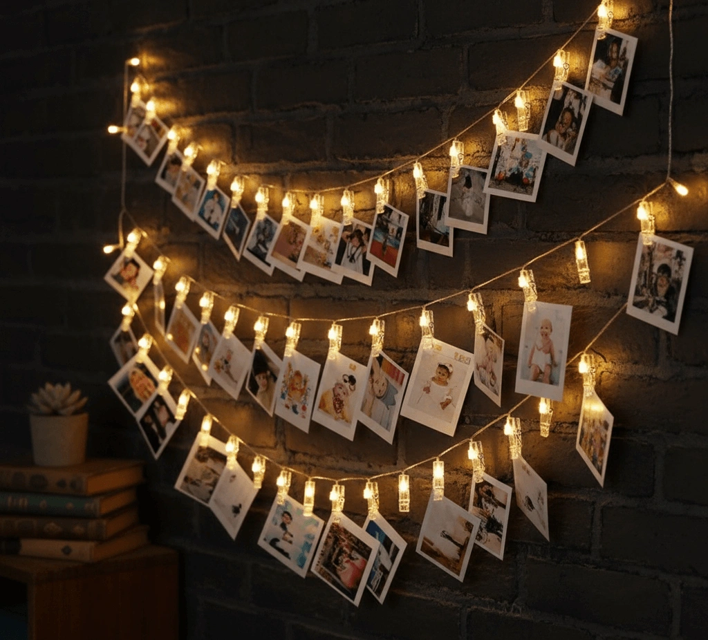 Customized Fairy Lights Photo Strips
